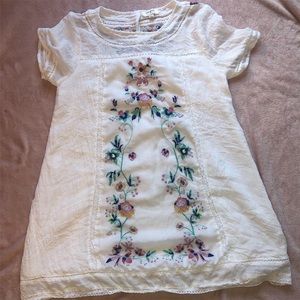 Umgee white embroidered dress size Small